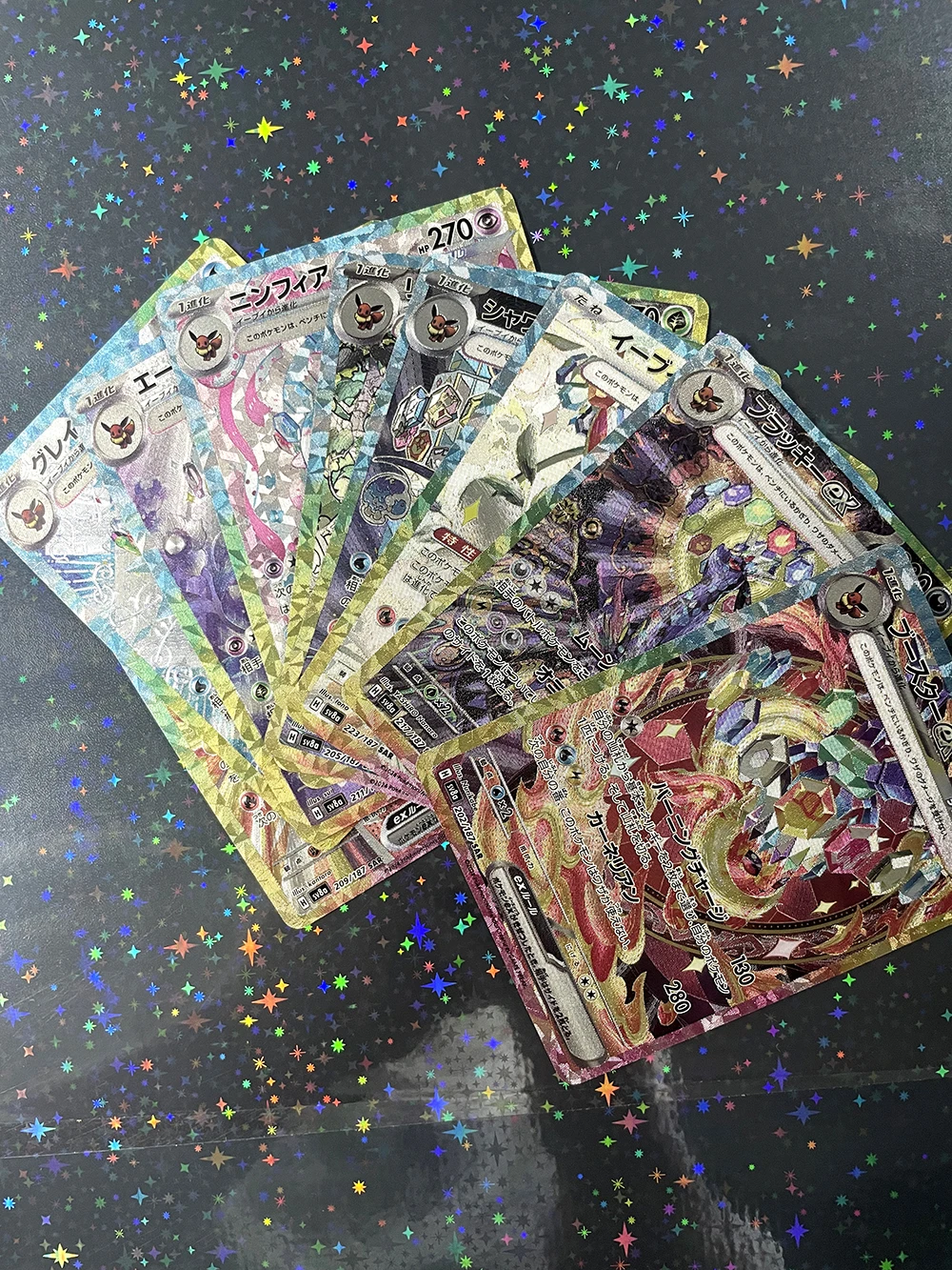 DIY PTCG 9PCS High Quality Anime Eeveelution Card Sv8 Eevee Umbreon Sylveon Leafeon Vaporeon Trading Hobby Collectible Card Gift