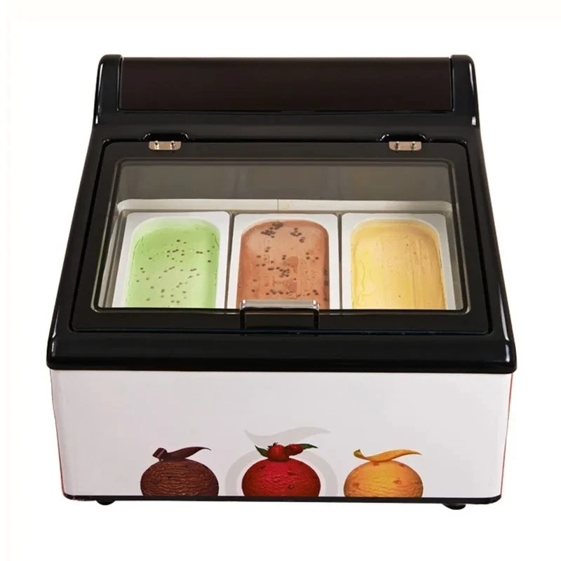 

Household Freezer Desktop Commercial Ice Cream Display Cabinet Frozen Dessert Refrigerator Ice Counter Refrigerator