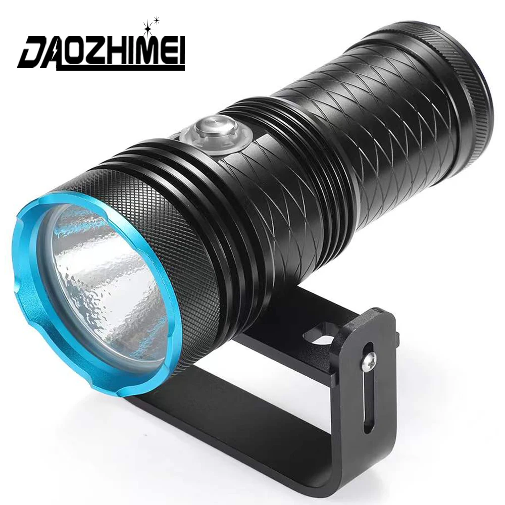 Super Bright XHP70 LED Dive Flashlight Underwater Video Photography lamp Waterproof Tactical Torch Depth Searching Flashlights