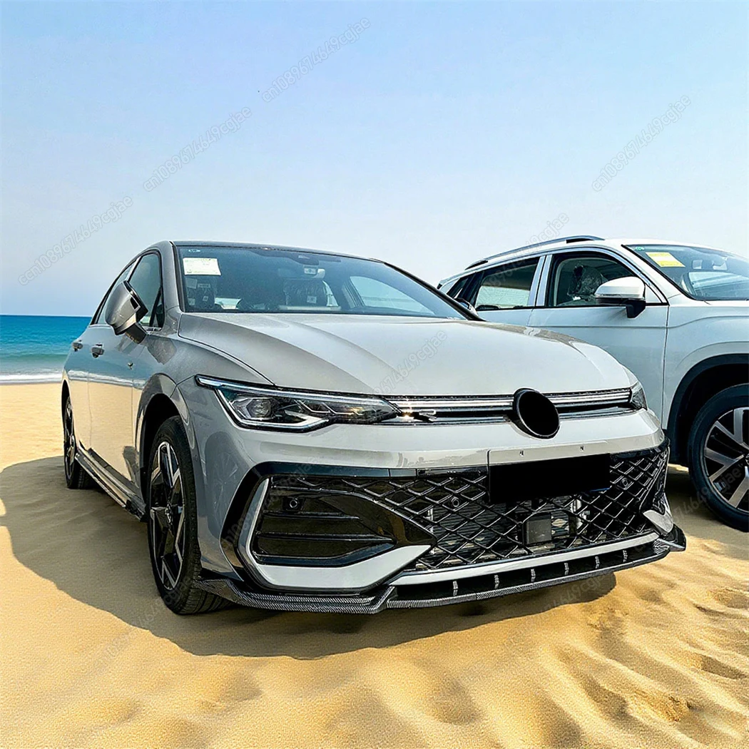

Car Front Bumper Splitter Lip Spoiler Diffuser Guard Deflector For VW Golf 8.5 MK8.5 GTI Rline 2024-2025+ Bodykits Tuning Black
