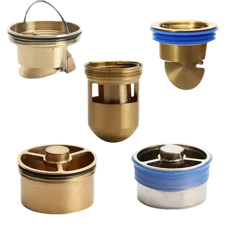 Water Drain Filter All-copper Floor Drain Core Shower Sewer Strainer Plug Trap Insectproof Anti-odor Stopper Bathroom Accessory