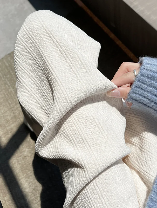 Pantaloni a gamba larga Ufficio Donna Estate Modale Ultra-lungo Resort Vacanza Ragazze Coulisse Patchwork Chic Versatile Pantaloni areosi Ins