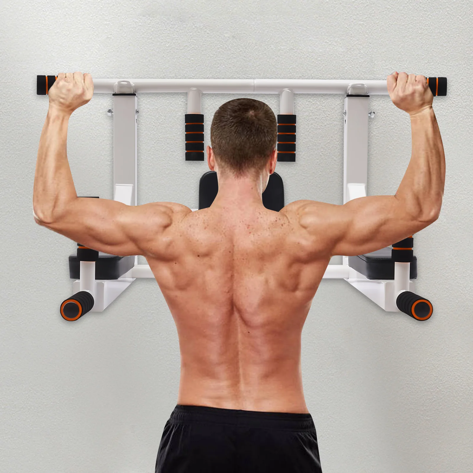 다기능 벽걸이 풀 업 바 턱 업 바 딥 스테이션, 실내 가정 체육관 운동 훈련 장비, 피트니스용