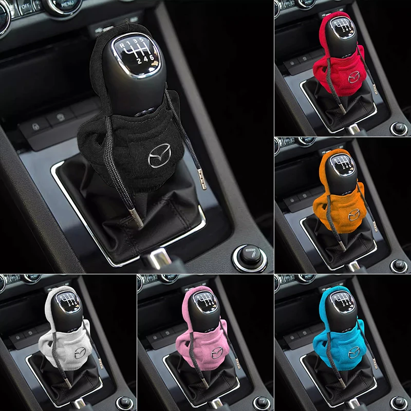 Car Gear Car Shift Lever Cover Car Hoodie Gear Shift Knob For Mazda 2 3 4 5 6 7 8 ATENZA Axela 6 323 626 RX8 CX6 CX5 CX4 MX3