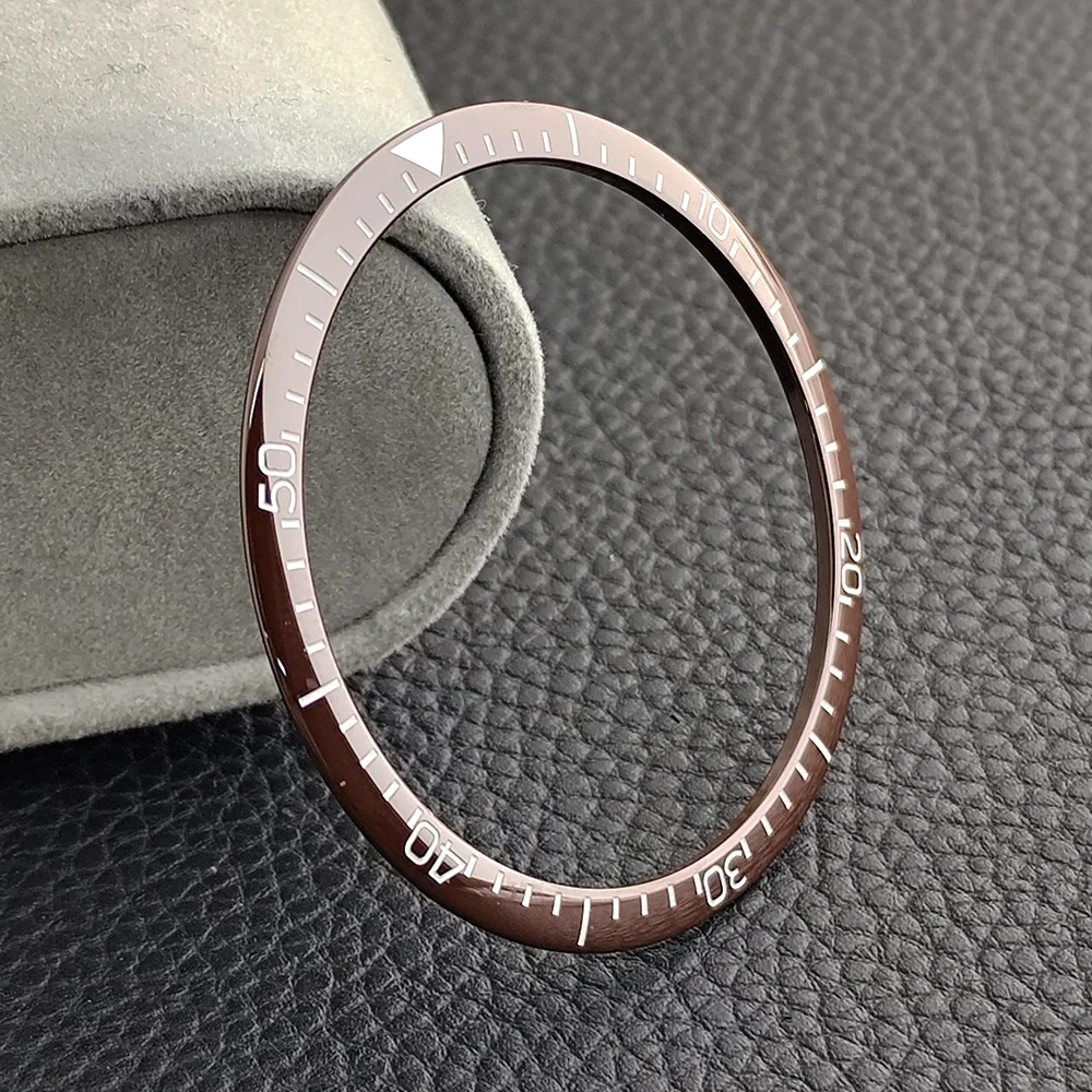 42mm*35,7mm Schräges Keramik-Zifferblatt Schwarz/Grün/Blau/Braun Passend für Uhrengehäuse Ersatz-Zifferblatt Uhrenzubehör für Herren – Detail 4