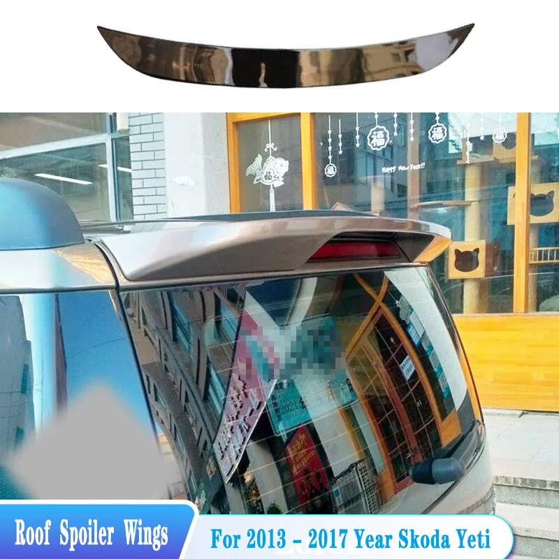 

For 2013-2017 Skoda Yeti Rear Trunk Lid Roof Spoiler Wings Rear Window Lip Spoiler Wing ABS Material Tuning Body Kit Accessories