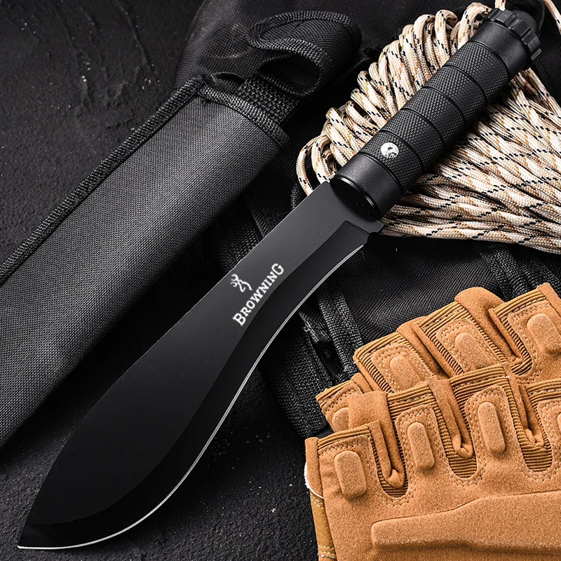 Outdoor Knives Camping Multifunctional Wilderness Survival Knife High Hardness Wilderness Portable Camping and Cooking Convenien