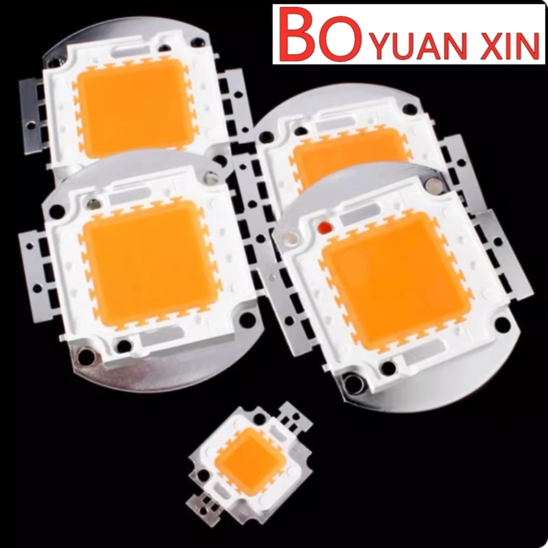 10pcs LED Full Spectrum 10W 20W 30W 50W 100W Chip Full Bandwidth Plant Growth Light Bulb 400-840nm Landscape Light Pink White