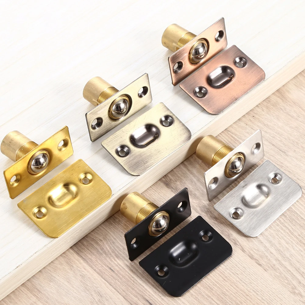 Reliable and Functional Wooden Cabinet Door Beads Lock, Made of Copper and Stainless Steel, Easy to Open and Close