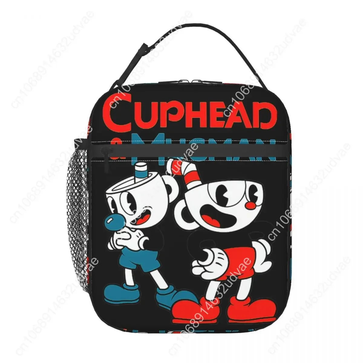 Personalizowane izolowane torby na lunch Cuphead & Mugman Retro Games Merch Pojemnik na jedzenie Nowość Termiczna torba chłodząca Bento Box do pracy