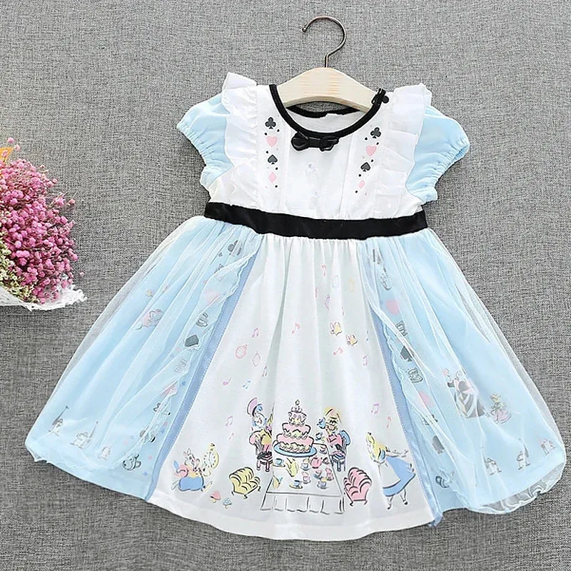 AA wat-vestido de princesa pequeña para niña, disfraz de Alicia en el país de las Maravillas para bebé recién nacido, nacimiento para niño, novedad de 2025
