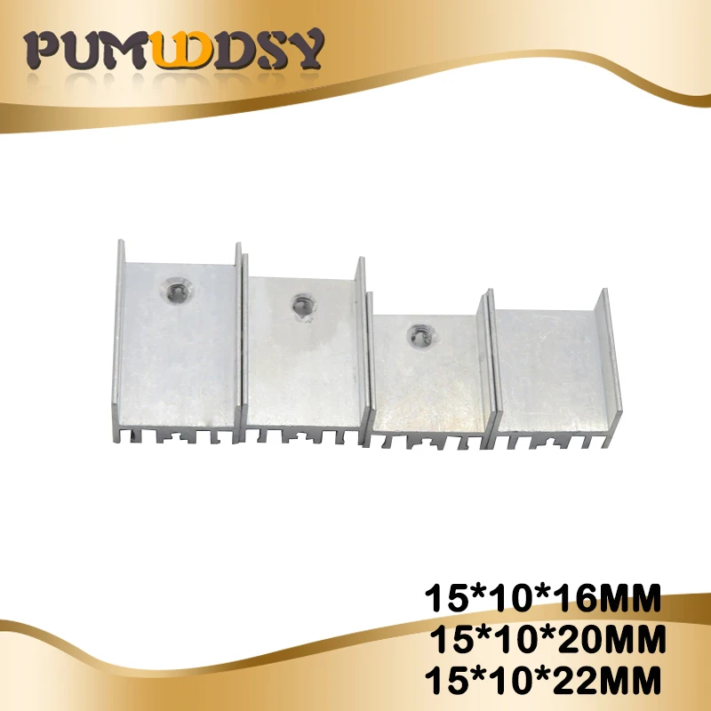 100PCS 15x10x16/20/22/25/30/35/40/50mm aluminum radiator U TO-220 for transistors, TO220 for aluminum, TO220 for radiators