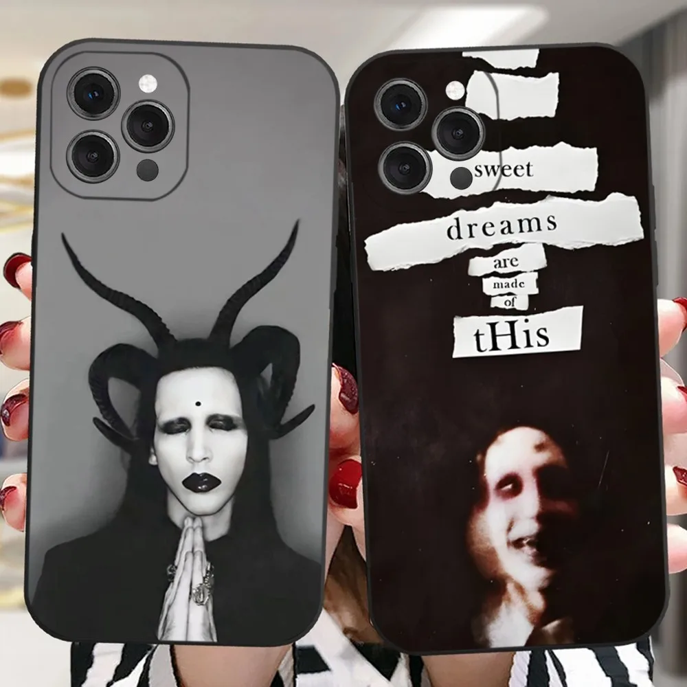 

Marilyn Manson As Sick As The Secret Phone Case For iPhone 16,15,14,13,12,11 Plus,Pro,Max,XR,XS,X,7,8 Plus,SE,Mini Silicone Soft