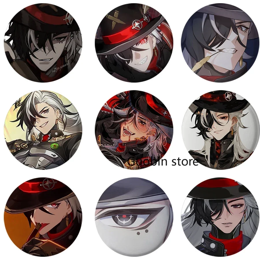 58mm New Anime Game Honkai:Star Rail Character Boothill Button Pin Cute Boothill Fanart Brooch Badge for Gamer and Fans