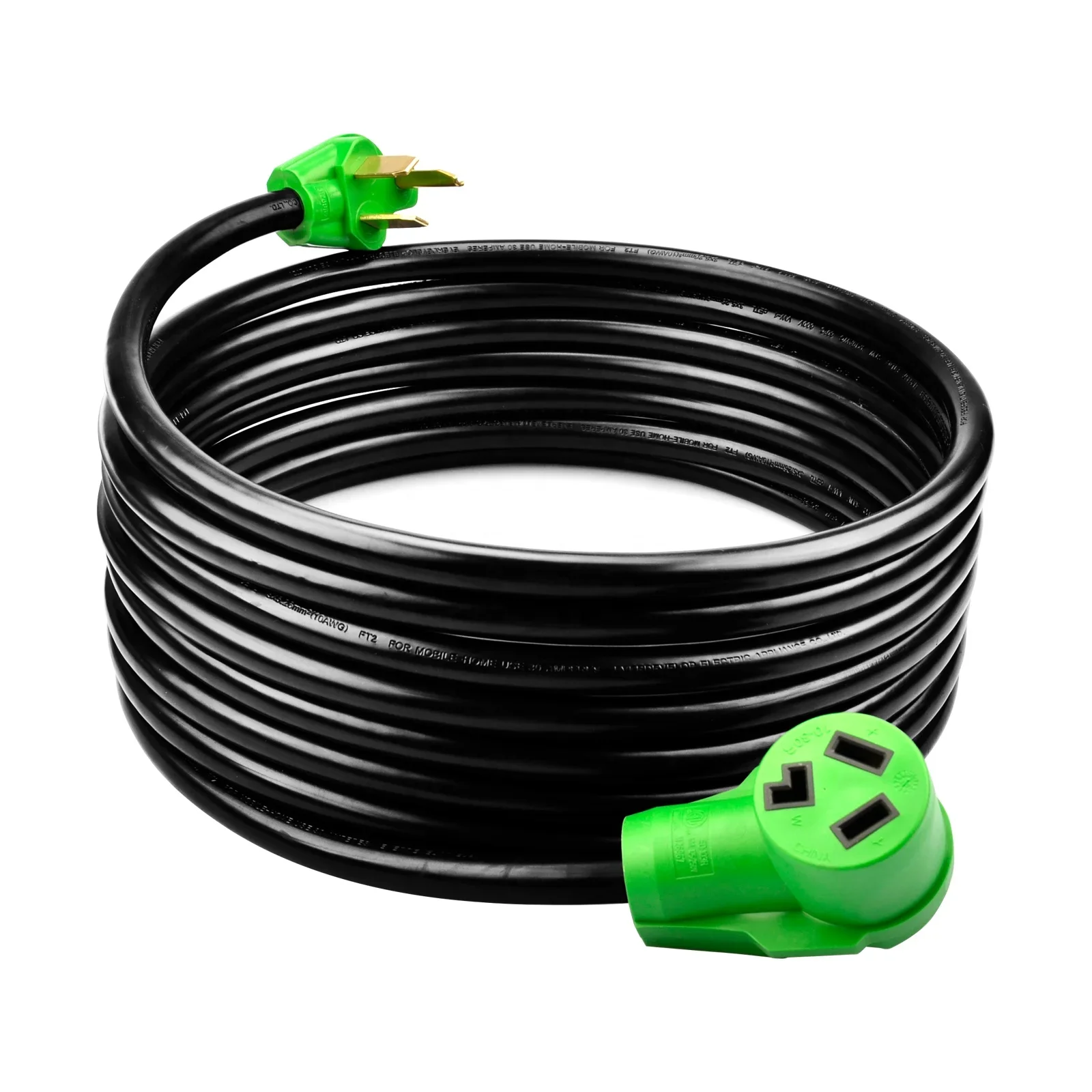 E917 Washing Machine Extension cord 25FT Dryer Extension Cord 3 Prong,NEMA 10-30P to 10-30R Use for Dryer/ EV Charging