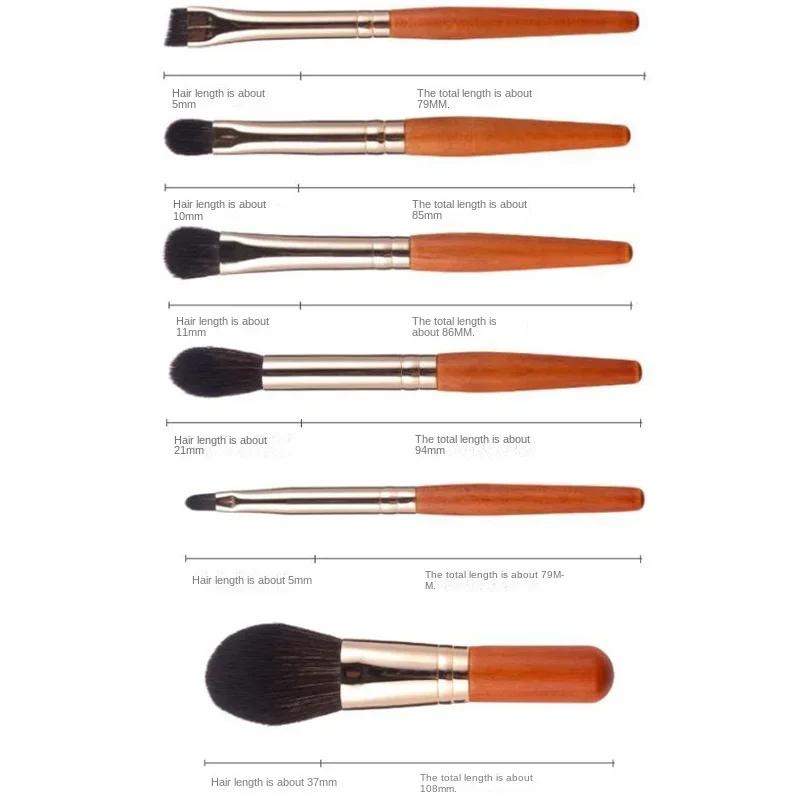 Mini Makeup Brush Set Portable Travel Cosmetic Brushes Kit Eyeshadow Foundation Powder Brushes Beauty Makeup Tools