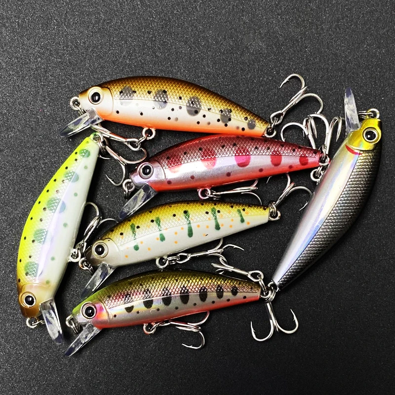 65mm 9g Sinking Minnow Fishing Lures Artificial Hard Bait Pesca Wobblers for Pike Bass trout Jerkbait Plastic Swimbait Equipment