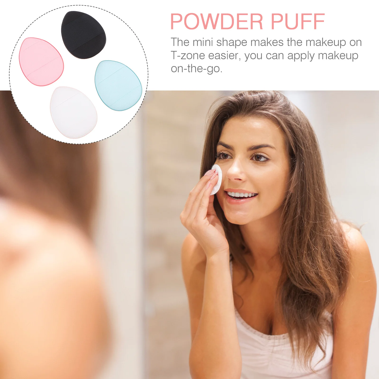 Mini éponge de maquillage bouffante de poudre à double usage sec et humide, 20 pièces, pour le visage, le nez, l'aile sous les yeux, couverture des détails, Application facile