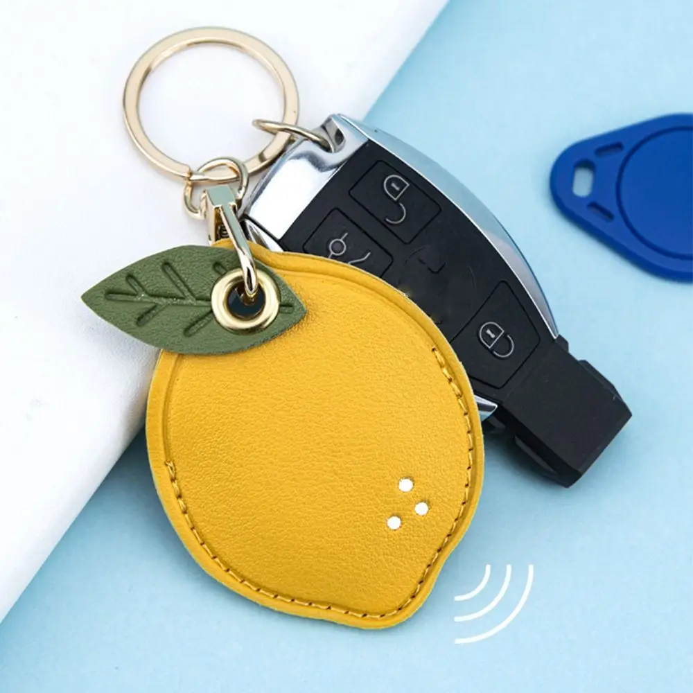 Leather Keychain Creative Animal Key Chain for Women Cute Fruit Keyring Accessories Handbag Decoration Car Pendant For Airtag