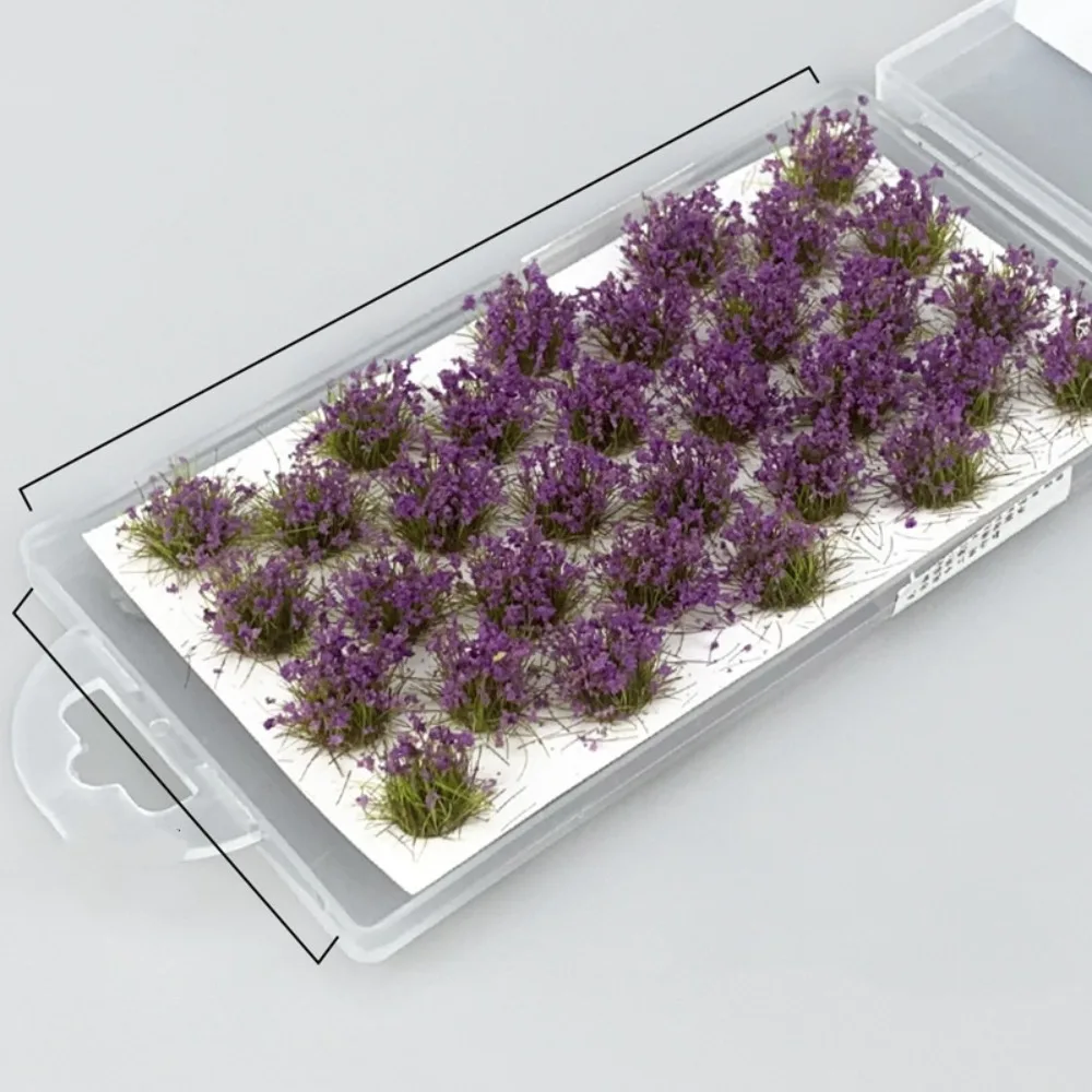 

Моделирование миниатюрный цветочный кластер Diy здание железнодорожный поезд маленькая модель травы луг пейзаж красочные статические пуфтовые игрушки