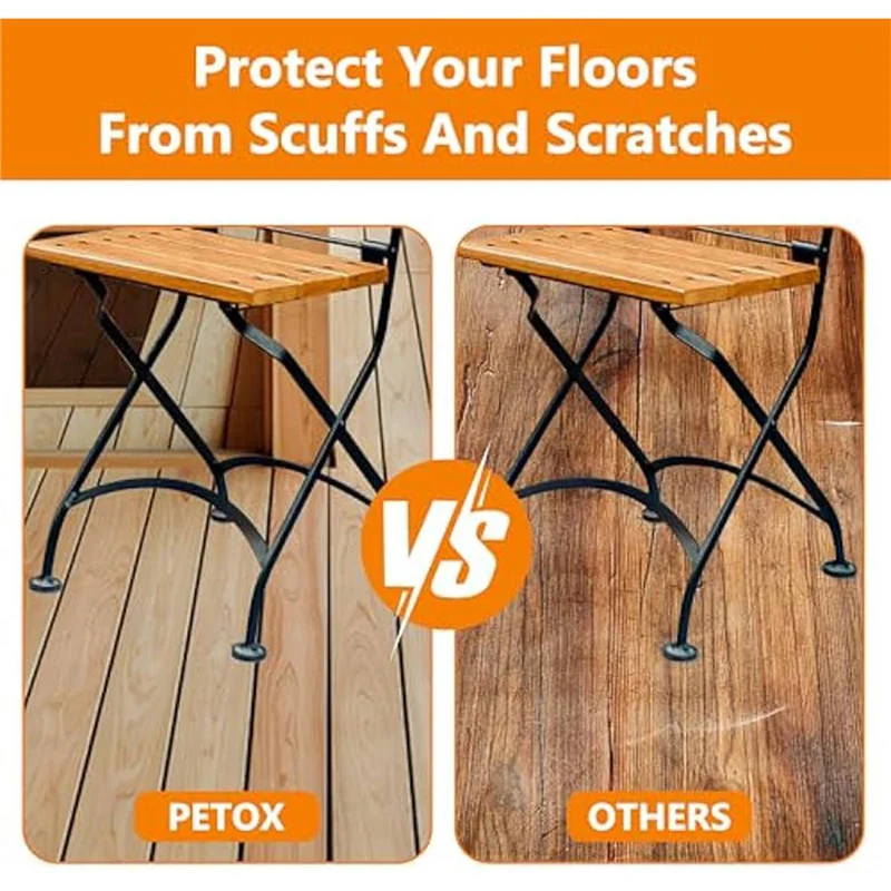 B23B أقدام أثاث الفناء قبعات 1-1/2 بوصة مستديرة كرسي خارجي الساق قبعات ، فناء كرسي الساق قبعات لأثاث الفناء 48 قطعة