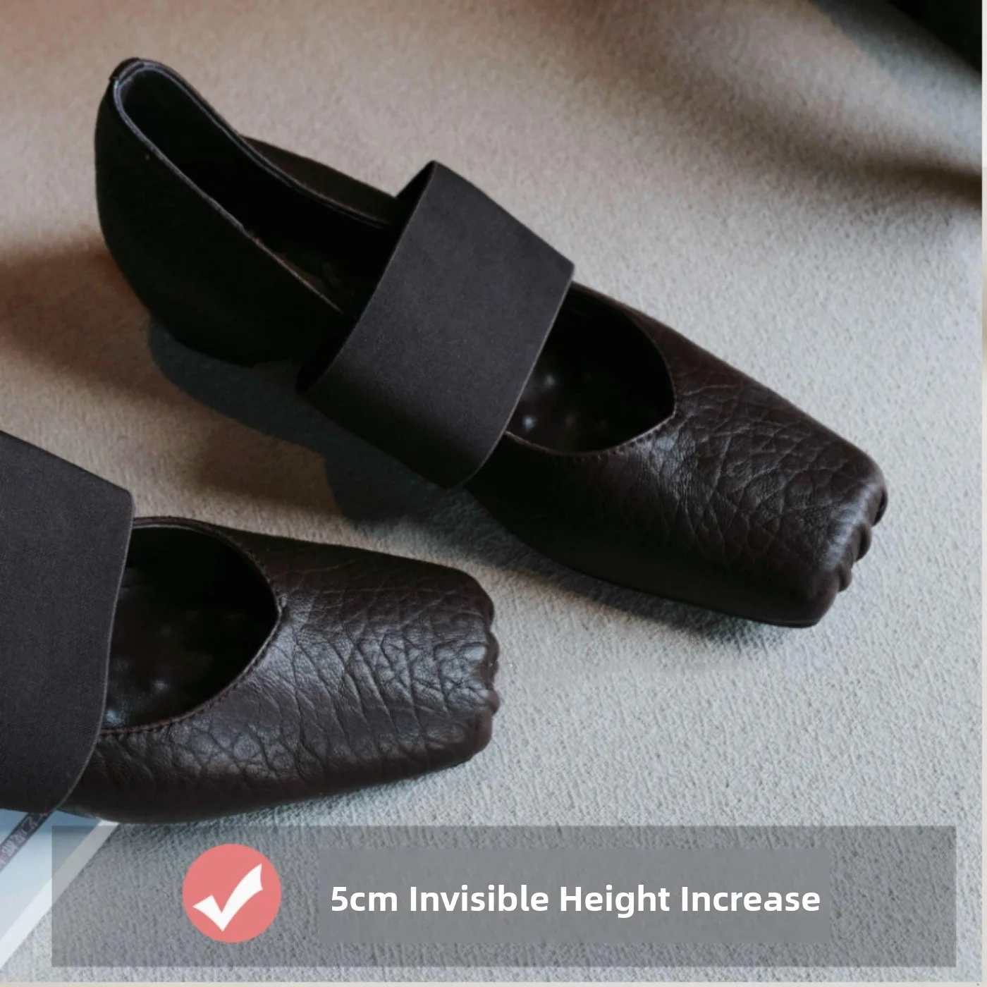 

Retro Cool Versatile Elephant Pattern Design Ballet Dance Super Soft Fashion Inner Heightening Women's Shoes 2026 Autumn New ...