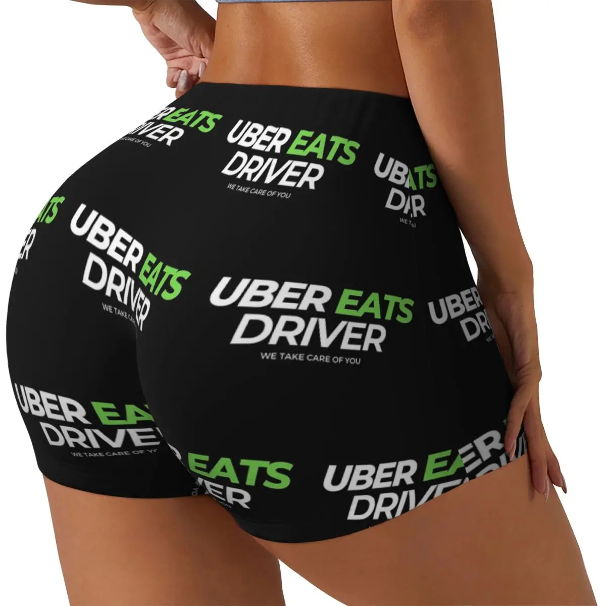 

Пользовательские Uber Eats Driver Logo Food Delivery Driver Женские шорты для бега в тренажерном зале Спортивные шорты для волейбола Байкерские шорты для йоги