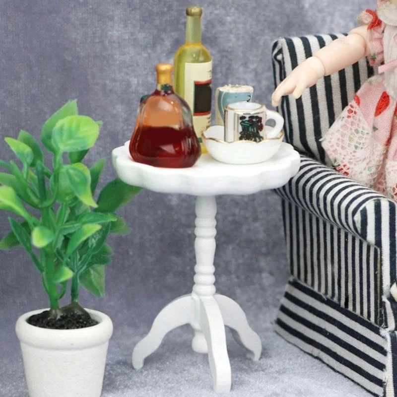 1:12 دمى الأثاث المصغرة طاولة القهوة دمى دمى غرفة المعيش