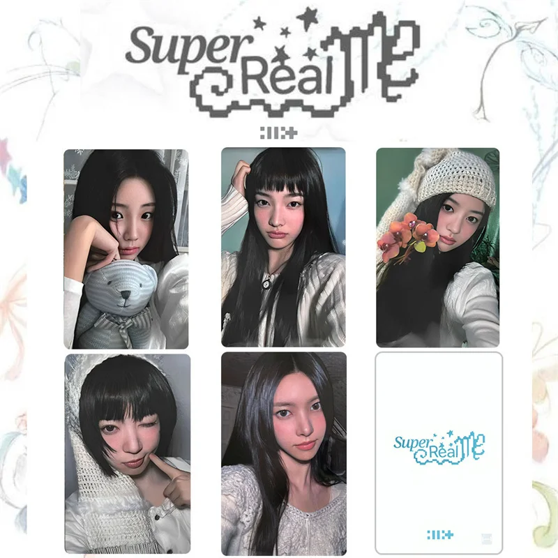 Imagem -06 - K-pop Álbum Cartão Lomo Novo Álbum Cartão Postal Super Real ME Cartão Colecionável Magnético Wonhee Moka Iroha Yunah 5pc Set