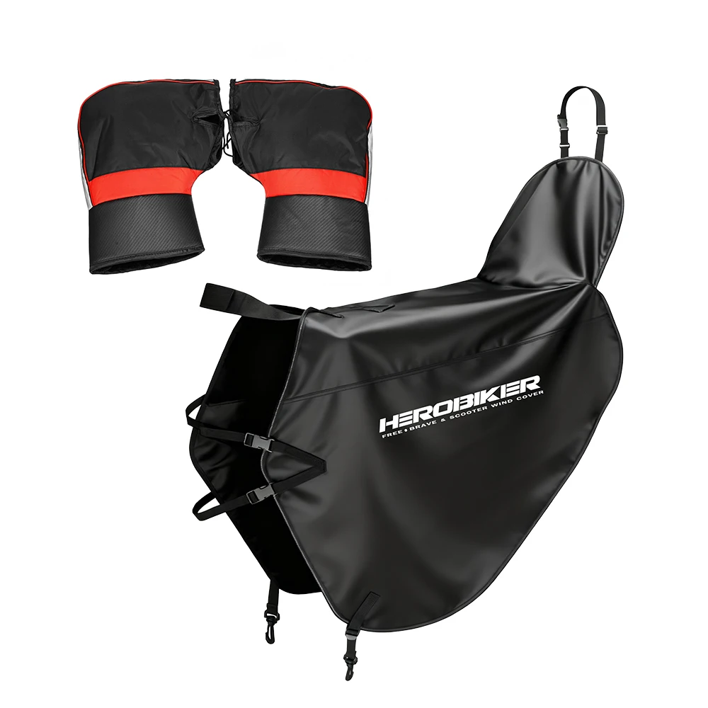 

Мотоциклетный ветрозащитный чехол на ручку, зимний теплый ветрозащитный чехол для ног, скутер, водонепроницаемый теплый чехол для водителя, зимнее снаряжение для верховой езды