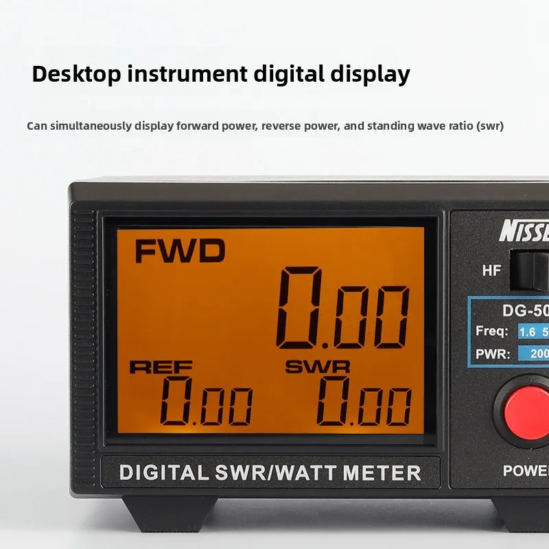 NISSEI DG-503/503MAX Large-Display Digital SWR Meter 1660 MHz 125525 MHz HF/VHF/UHF 50km Talk Range