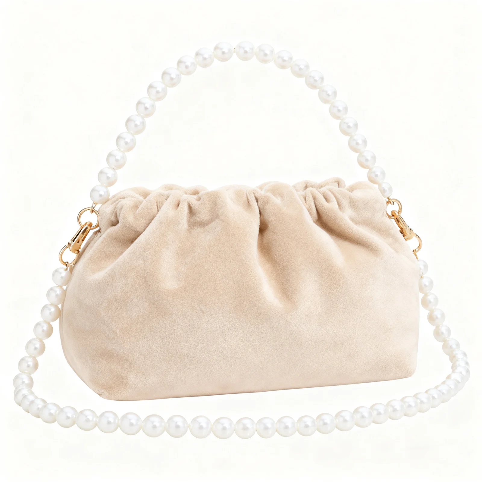 لؤلؤة سلسلة حقيبة حزام 121 سنتيمتر تقليد مطرز استبدال لحقيبة يد مخلب محفظة انفصال Crossbody حزام الكتف #5