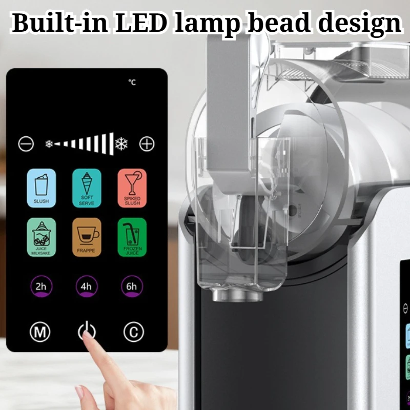 Multi Functional Automatic Desktop Slush Machine Easy Use Touch Screen Durable Slush Maker Convenient Household Appliances