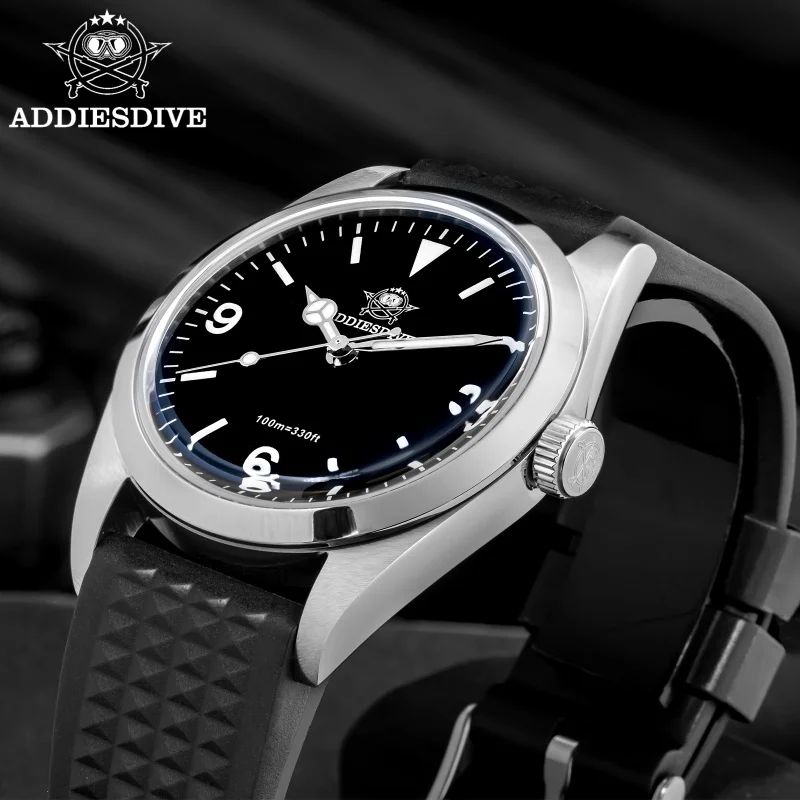 

ADDIESDIVE 36mm 2025 NEW Men's Luxury Watch Sapphire Glass BGW9 Luminous 10Bar Waterproof 316L Stainless Steel Quartz Watch