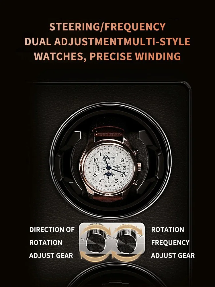 Automatic Watch Winder Luxury Mechanical Watches Rotomat Storage Organizer Box Gyro Watch Display Cabinet LED Winding Machine