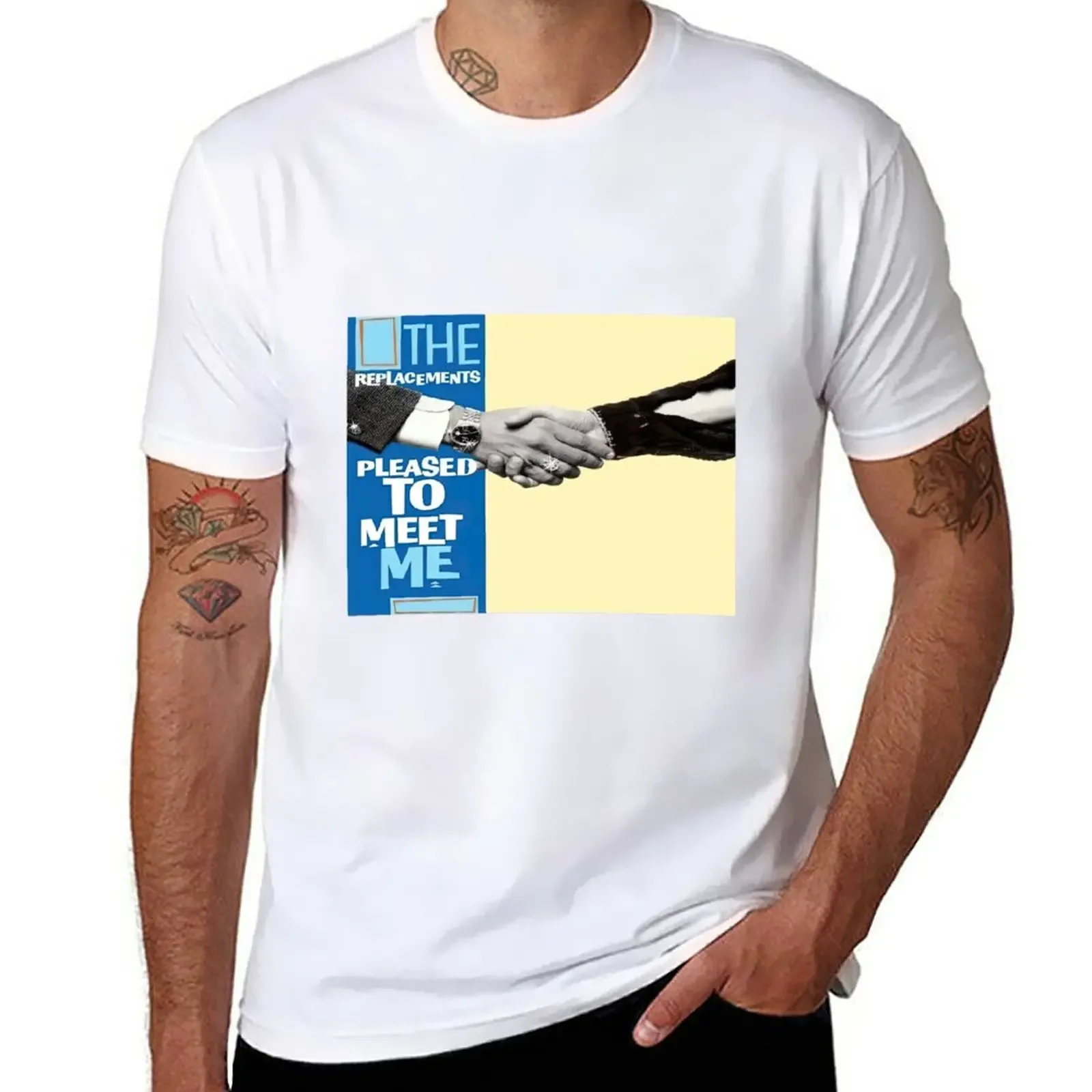 New The Replacements To Meet Me T-Shirt Tee shirt graphics t shirt mens graphic t-shirts