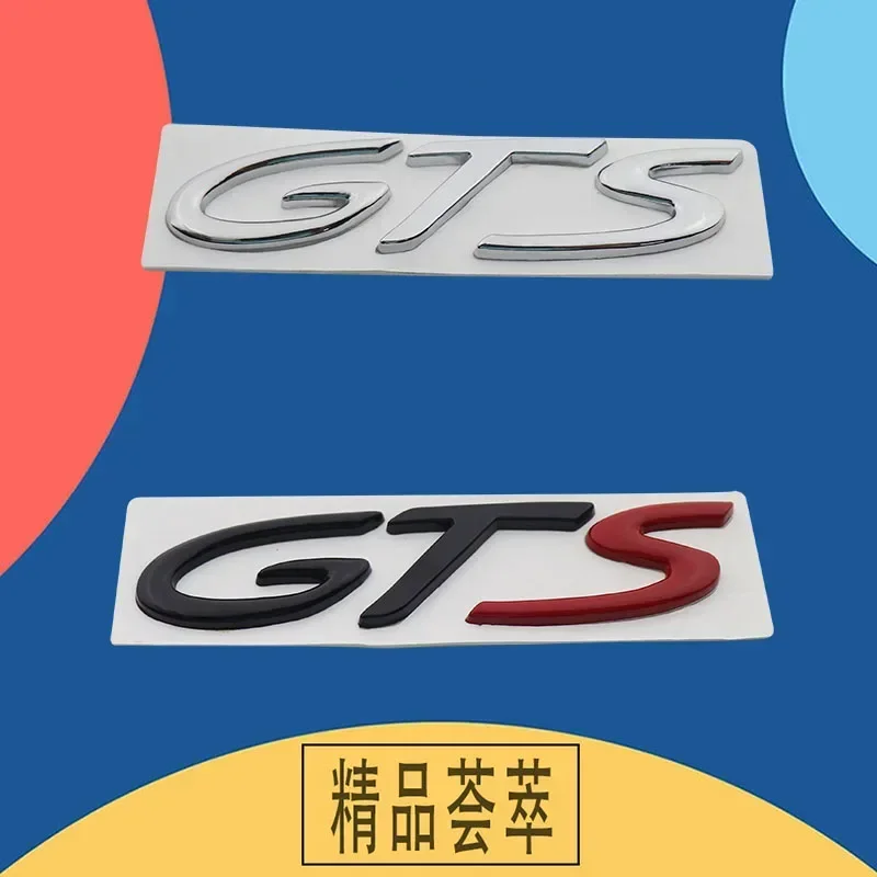 3D GTS car Hood Fender trunk Rear Bonnet Nameplate Decal Emblem Badge Sticker for 911 718 928 901 930