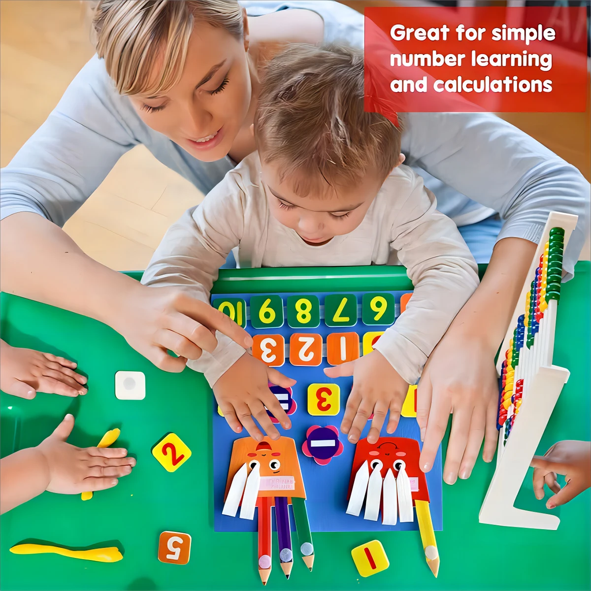 Kinderen Montessori Speelgoed Vilt Board Vinger Nummers Tellen Speelgoed Leren Berekenen Wiskunde Speelgoed Voor Kinderen Kleuterschool Leeractiviteiten