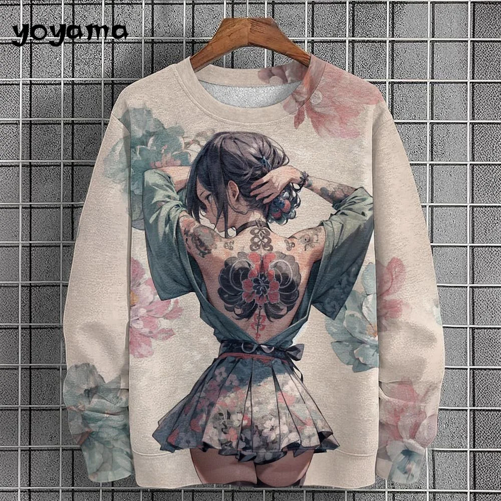 Anime Girl Men's Sweatshirt Autumn Fashion Men Clothing Top Casual Sweatshirts for Men Long Sleeve New in Hoodies Sweatshirts view 2
