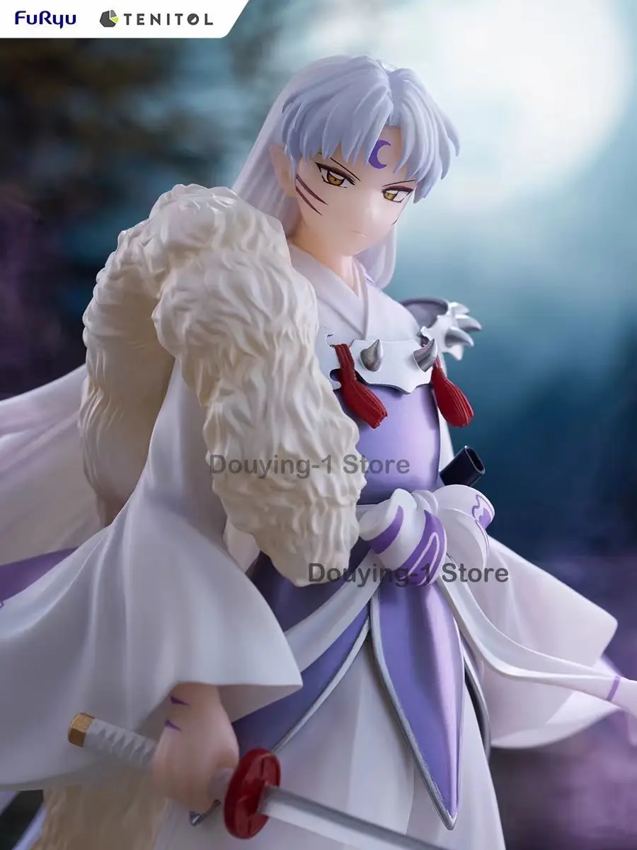 

In Stock Original FuRyu Tenitol Sesshomaru 20cm Pvc Action Anime Action Figure Collectible Model