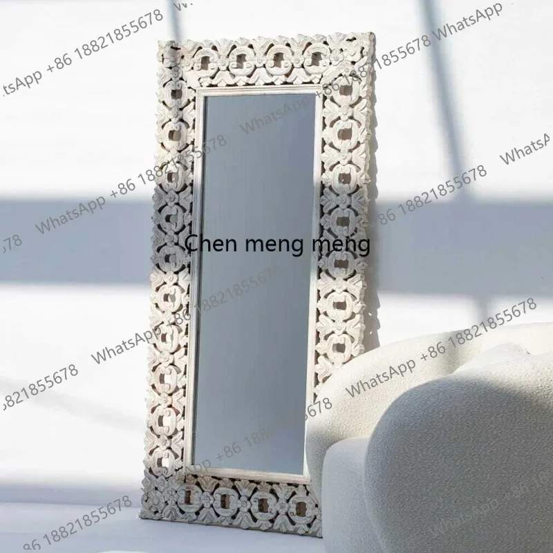 a139 European-style carving art, floor-to-ceiling mirror, home cloakroom bedroom fitting, wall-mounted full-length mirror