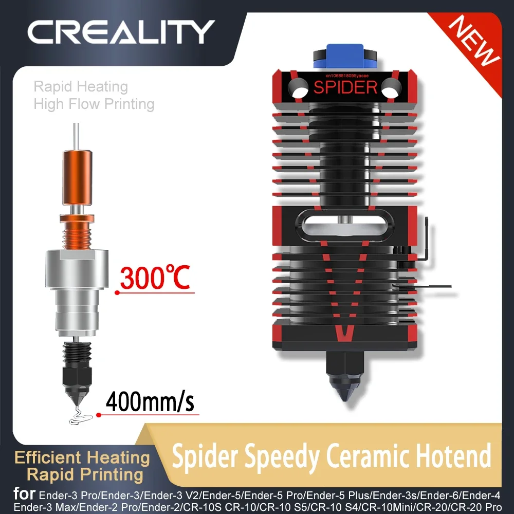 CREALITY Spider Speedy Ceramic Hotend Kit Rapid Heating High Flow Printing for Most Ender/CR Series Ender-3/Ender-3 V2/CR-10