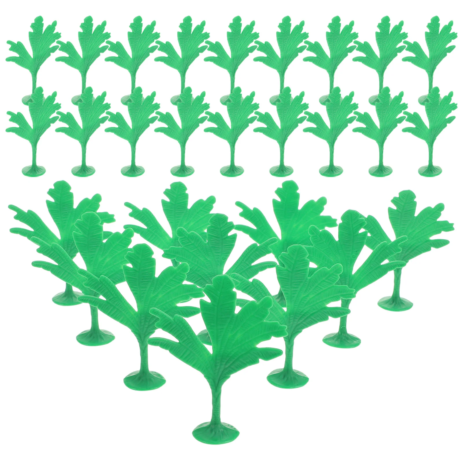 50 قطعة 7 سنتيمتر محاكاة شجرة الموز المنمنمات للمناظر الطبيعية العمارة دمية حديقة قطار مجموعة زينة لعبة شجرة بلاستيكية #1