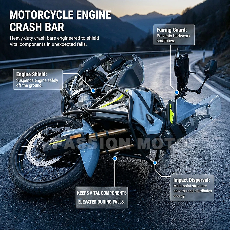 2026 450MT Engine Guard Highway Crash Bar For CFMOTO 450mt MT450 2024 2025 Motorcycle Frame Protection Bumpe CF450MTr