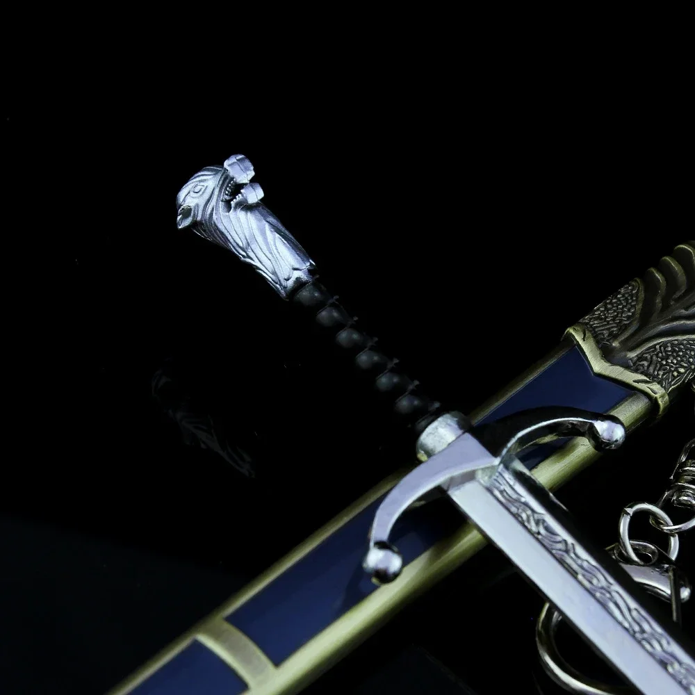 22 سنتيمتر Longclaw السيوف جون سنو فاليريان الصلب لعبة التلفزيون الطرفية القرون الوسطى المعادن Weapo المفاتيح نموذج سيف ساموراي اللعب الهدايا