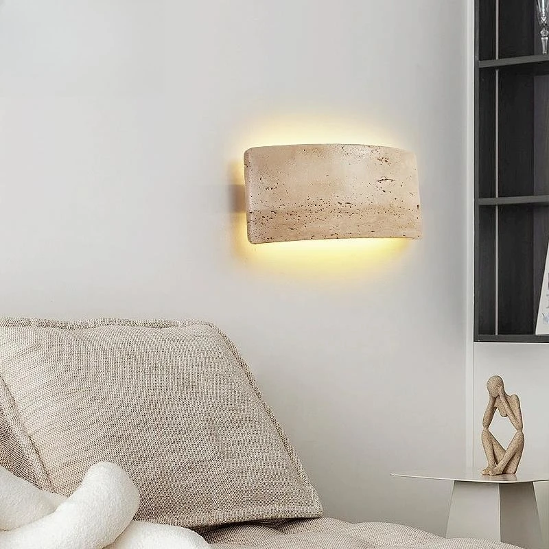 Cream wabi wind bedroom bedside wall lamp, living room dining room outdoor waterproof retro, aisle lamp