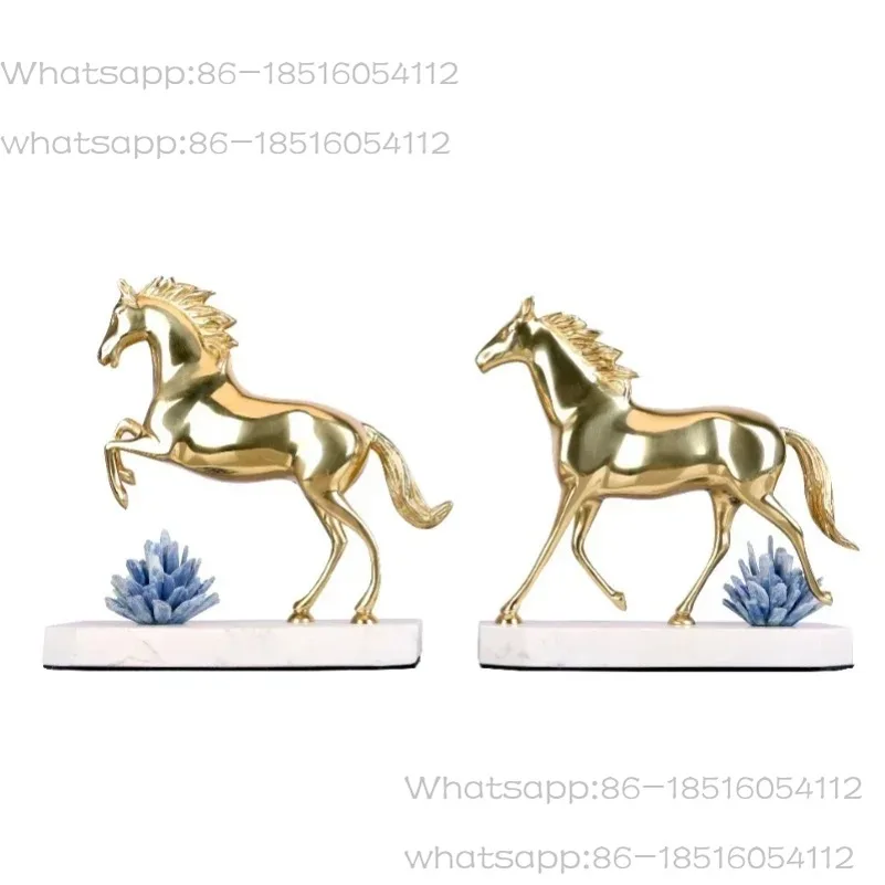 

Hot SalesLuxurious Modern Ma Dao Cheng Gong Copper Decoration Marble Base TV Cabinet Living Room Bedroom Decoration Crafts