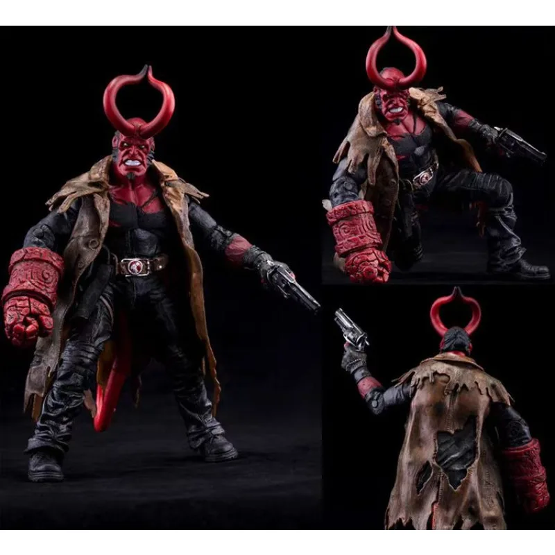 

Mezco - Hellboy - 2004 "Hellboy" Trenchcoat Variant Collectible Model Doll Action Figure Toy