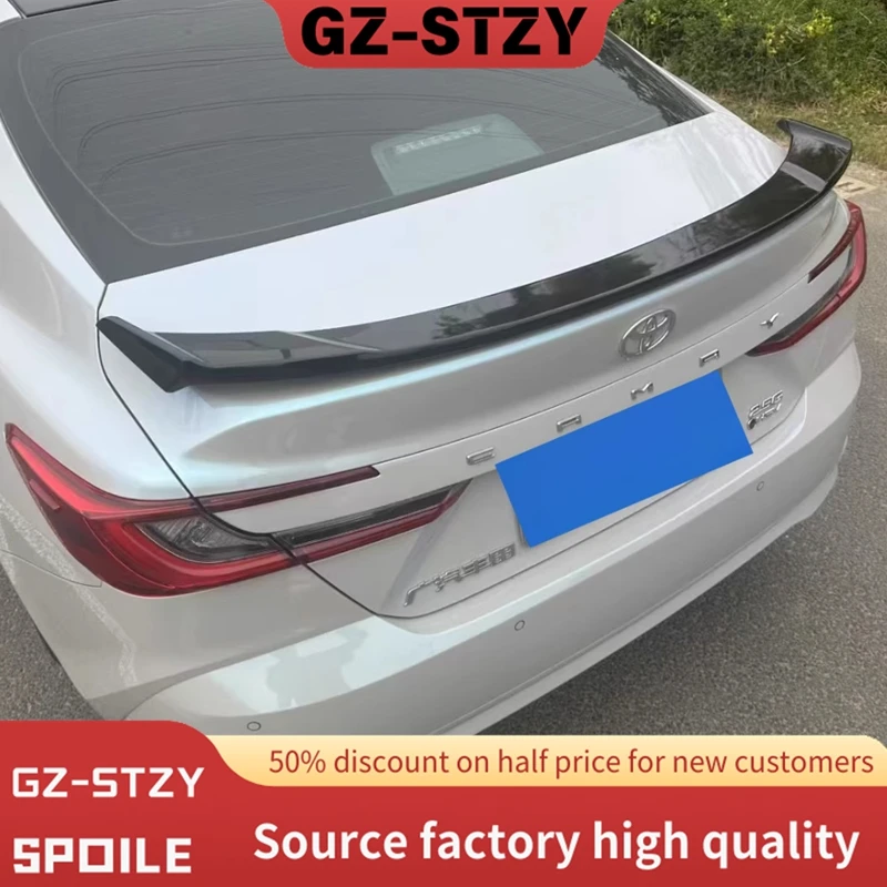 

For 2024 Toyota camry Gloss Black JDM TRD Style Rear Trunk Lid Rear Trunk wing spoiler Body kit car Accessories