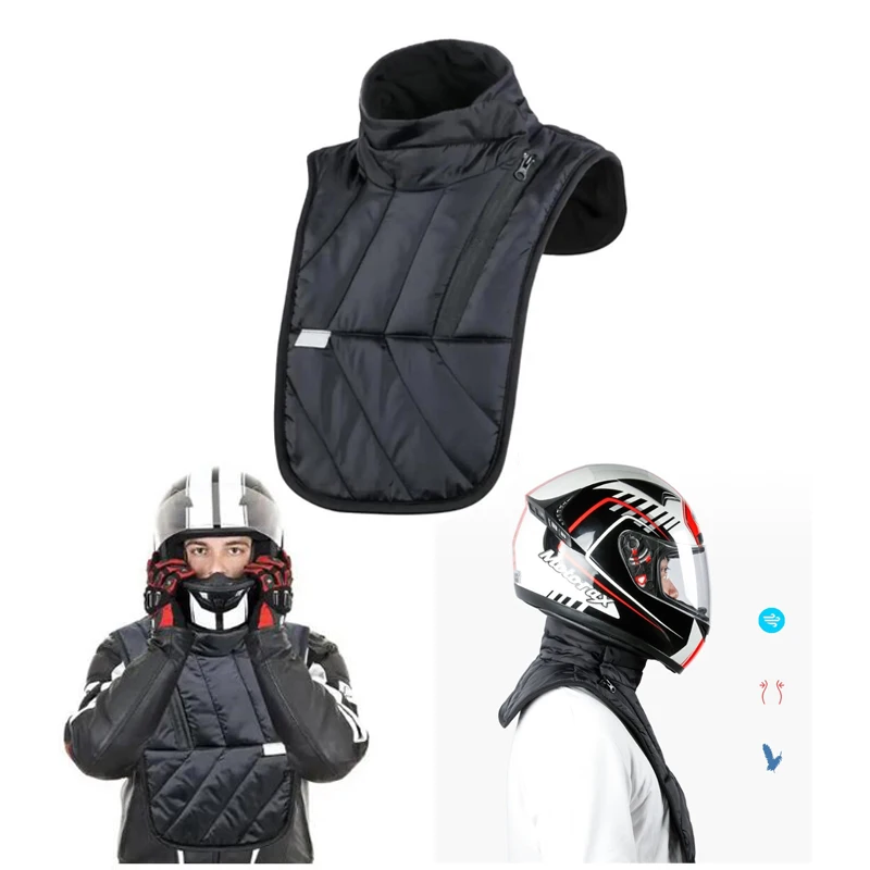 

Универсальный мужской и женский уличный дорожный теплый и холодный байкерский плащ с полным воротником, теплый байкерский воротник для езды на велосипеде на мотоцикле